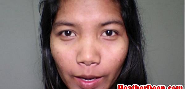  HEATHERDEEP.COM 15 week pregnant thai teen asian super horny gives deepthroat and throatpie